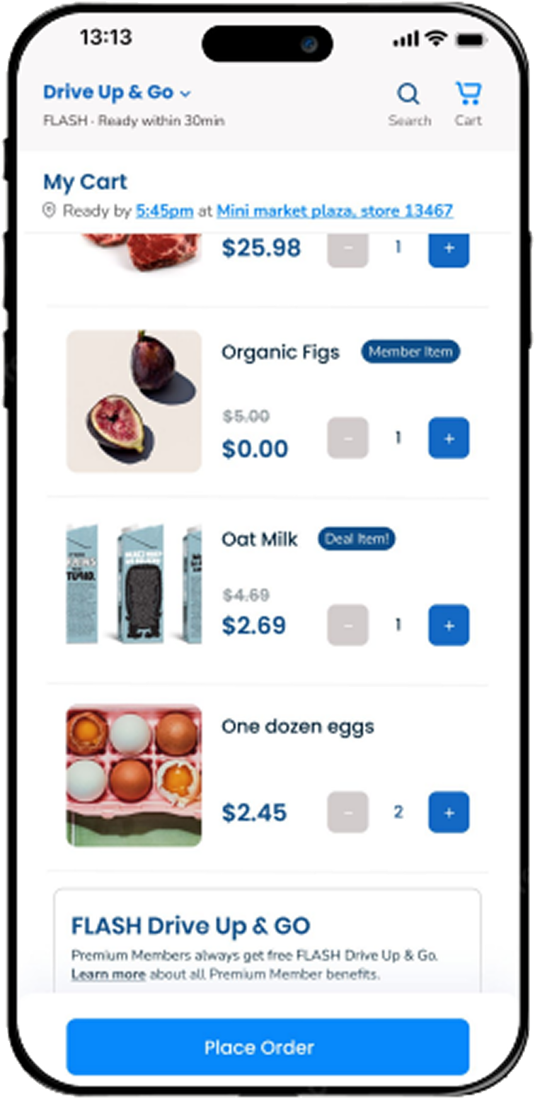 Cart with a reward applied